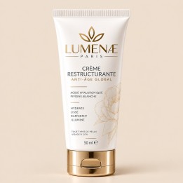 Crème anti-âge à l’acide hyaluronique et à la pivoine blanche pour une peau plus lisse, hydratée et lumineuse.